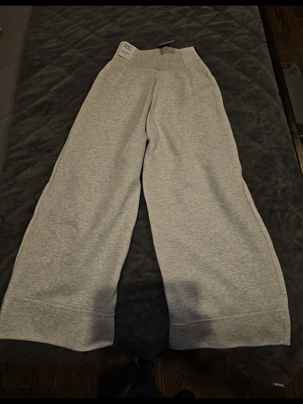 Nike Womens' Light Gray Wide-Leg Sweatpants - Picture 5 of 9